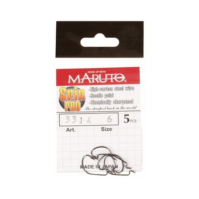 Крючки офсетные Maruto, серия Spin Pro 3314, BN, № 6, 5 шт.