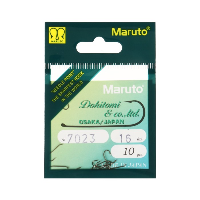 Крючки мушиные Maruto 7023, цвет BR, №16, 10 шт. - Фото 1