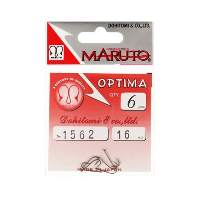 Крючки Maruto Optima 1562, цвет BR, № 16, 6 шт.