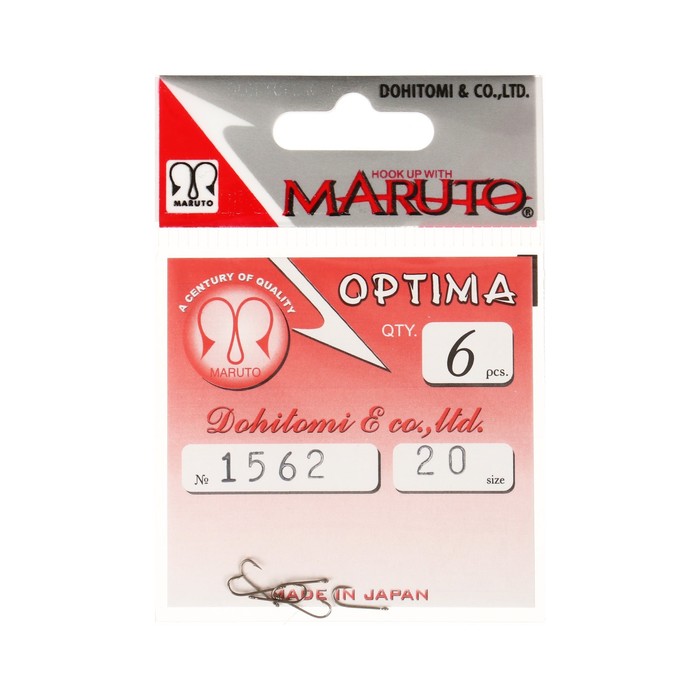 

Крючки Maruto Optima 1562, цвет BR, № 20, 6 шт.