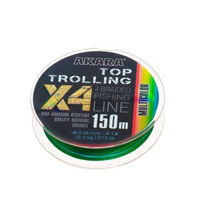 Шнур Akara Top Trolling, цвет Multicolor, d=0,18, 150 м.