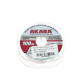 Леска Akara Action Clear, диаметр 0.14 мм, тест 2.3 кг, 100 м, прозрачная