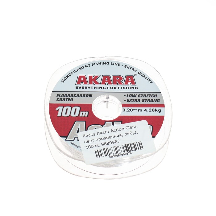 Леска Akara Action Clear, диаметр 0.2 мм, тест 4.2 кг, 100 м, прозрачная - Фото 1