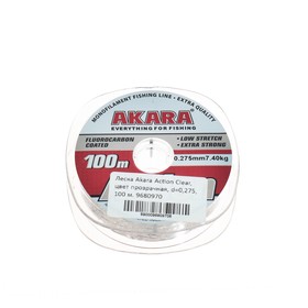 Леска Akara Action Clear, диаметр 0.275 мм, тест 7.4 кг, 100 м, прозрачная 9680970