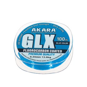 Леска Akara GLX Premium Blue, диаметр 0.35 мм, тест 13 кг, 100 м, голубая 9681001