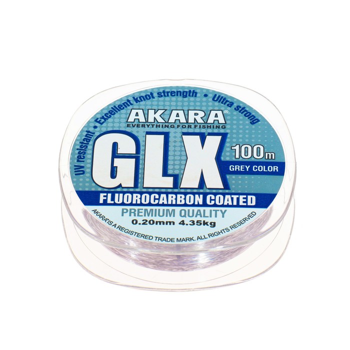 Леска Akara GLX Premium Grey, диаметр 0.2 мм, тест 4.2 кг, 100 м, серая