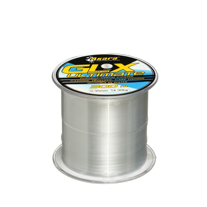 Леска Akara GLX Ultimate Power Line, диаметр 0.35, тест 14.3 кг, 300 м, прозрачная