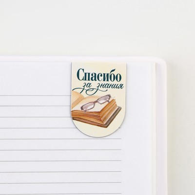 Магнитные закладки для книг, 6 шт., на подложке «Вы лучший учитель»