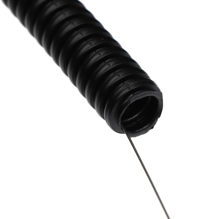 Гофротруба УРАЛ ПАК ПНД, 16 мм ,с протяжкой, 50 м, черная, ГФ-1100016-050