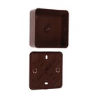 Распаечная коробка для кабель-канала Урал ПАК, 75х75х28, IP 40, темное дерево, КР-513140075- - фото 44128890