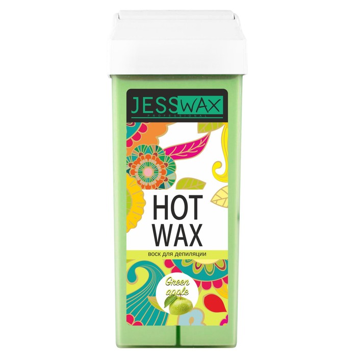 Воск для депиляции JessNail JessWax Green apple, картридж, 100 мл