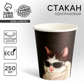 Стакан бумажный «Котик», 250 мл 9599652