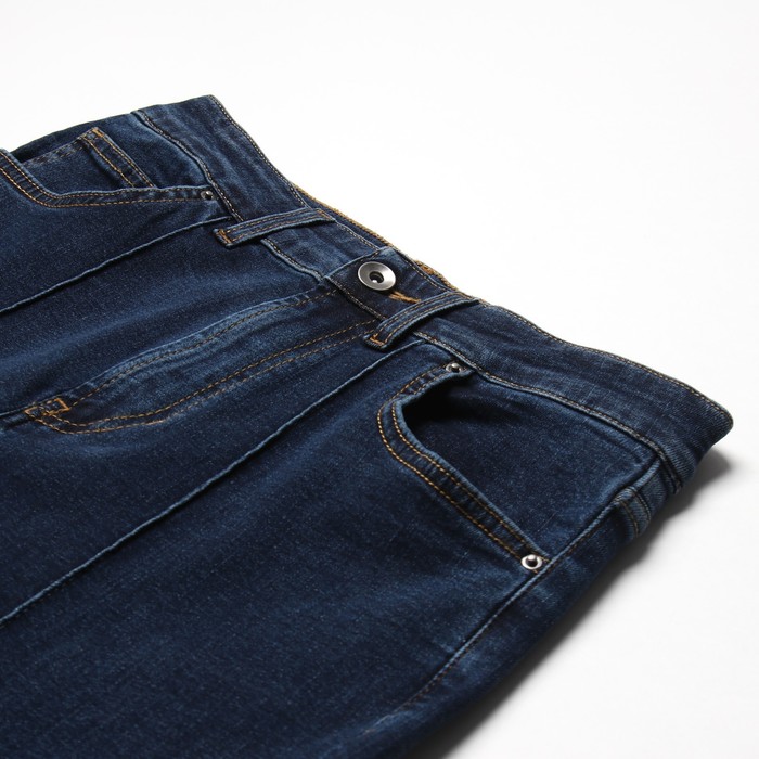 Брюки женские джинсовые со стрелкой MINAKU цвет тёмно-синий, р-р 40
