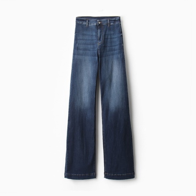 Джинсы женские палаццо MINAKU SLIM FIT, размер 42 (рост 168 см), синие