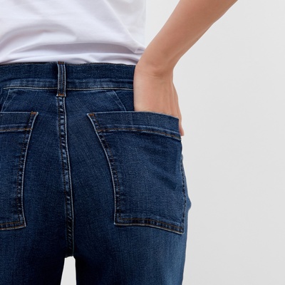 Джинсы женские палаццо MINAKU SLIM FIT, размер 42 (рост 168 см), синие