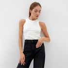 Джинсы женские палаццо MINAKU SLIM FIT, размер 40 (рост 175 см), чёрные - Фото 9