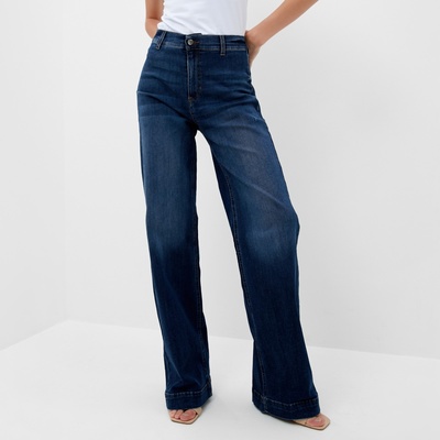 Джинсы женские палаццо MINAKU SLIM FIT, размер 42 (рост 175 см), синие
