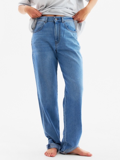 Джинсы женские бойфренды MINAKU SELVEDGE denim, размер 48, синие