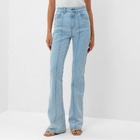 Джинсы женские клёш со стрелкой MINAKU: Jeans Collection, размер 42, голубые - Фото 6