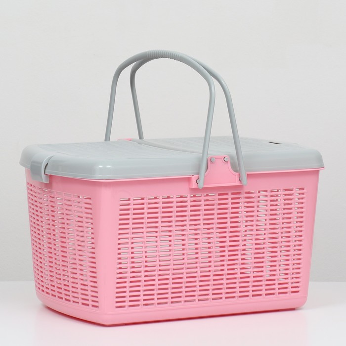 Корзина 47×36×27.5 см, нежно розовый - Фото 1