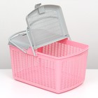 Корзина 47×36×27.5 см, нежно розовый - Фото 3