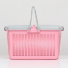 Корзина, 47×36×27.5 см, пластик, нежно-розовая - Фото 3