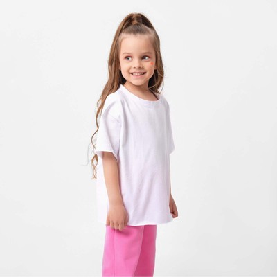 Футболка детская KAFTAN: Basic line, белая, размер 28 (86-92 см)