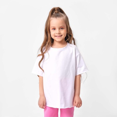 Футболка детская KAFTAN Basic line, размер 30 (98-104 см), белая