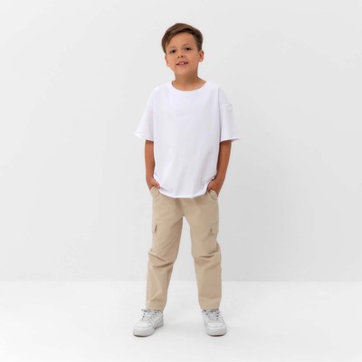 Футболка детская KAFTAN Basic line, размер 30 (98-104 см), белая