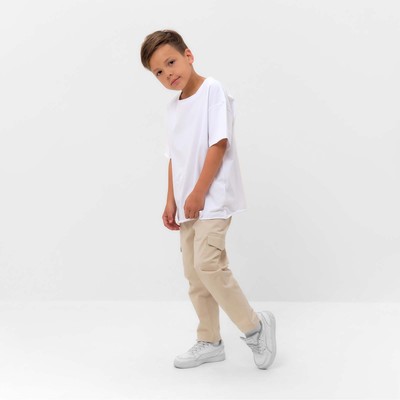 Футболка детская KAFTAN Basic line, размер 30 (98-104 см), белая