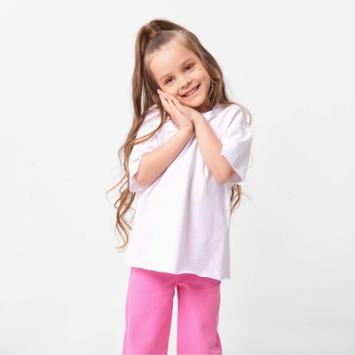 Футболка детская KAFTAN Basic line, размер 30 (98-104 см), белая