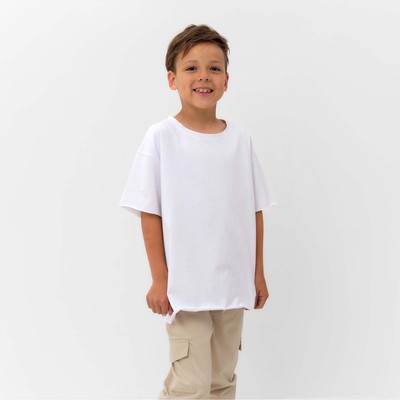 Футболка детская KAFTAN Basic line, размер 30 (98-104 см), белая