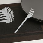 Вилка пластиковая одноразовая белая Не ЗАБЫЛИ!, столовая, 15.5 см, набор 6 шт. - Фото 4