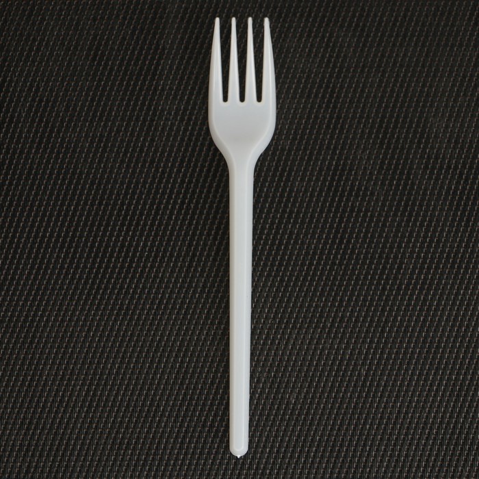 Вилка пластиковая одноразовая белая Не ЗАБЫЛИ!, столовая, 15.5 см, набор 6 шт. - Фото 1