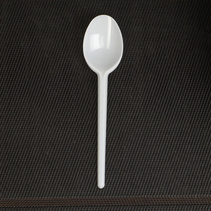 Ложка пластиковая одноразовая Не ЗАБЫЛИ!, белая, столовая, 15.5 см, набор 6 шт. - Фото 1