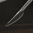 Нож пластиковый одноразовый «Премиум», 18 см, цвет прозрачный, набор 6 шт/уп. - фото 4383656