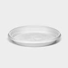 Тарелки пластиковые одноразовые, d=17 см, набор 6 шт, цвет белый - фото 4383672
