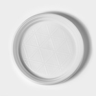 Тарелки пластиковые одноразовые, d=17 см, набор 6 шт, цвет белый - фото 4383674