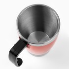 Термокружка с ручкой, 450 мл, "Лестаж", сохраняет тепло 2 ч, 11 х 13 см, красная - Фото 3