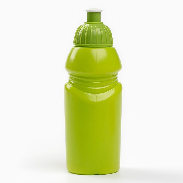 Бутылка для воды велосипедная, 400 мл, с поильником, 18 х 6.2 х 6.2 см, зеленая - Фото 1