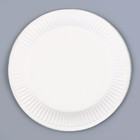 Набор бумажной посуды одноразовый: 6 тарелок, 6 стаканов, цвет розовый - фото 4612539