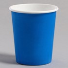 Набор бумажной посуды одноразовый: 6 тарелок, 6 стаканов, цвет голубой - фото 4612544