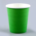 Набор бумажной посуды: 6 тарелок, 6 стаканов, цвет зелёный - фото 4650366