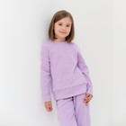 Костюм для девочки (свитшот, брюки) MINAKU цвет лиловый, рост 128 см - Фото 2