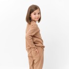 Костюм для девочки (свитшот, брюки) MINAKU, бежевый, рост 104 см 9549268 - фото 14200108