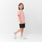 Костюм детский (футболка, шорты) MINAKU, бежевый/графит, рост 104 см - фото 46814748