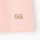 Костюм детский (футболка, шорты) MINAKU, бежевый/графит, рост 134 см - фото 49612764
