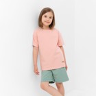 Костюм детский (футболка, шорты) MINAKU цвет бежевый/ олива, рост 98 см - Фото 15