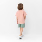 Костюм детский (футболка, шорты) MINAKU цвет бежевый/ олива, рост 98 см - Фото 17