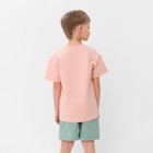 Костюм детский (футболка, шорты) MINAKU цвет бежевый/ олива, рост 98 см - Фото 3